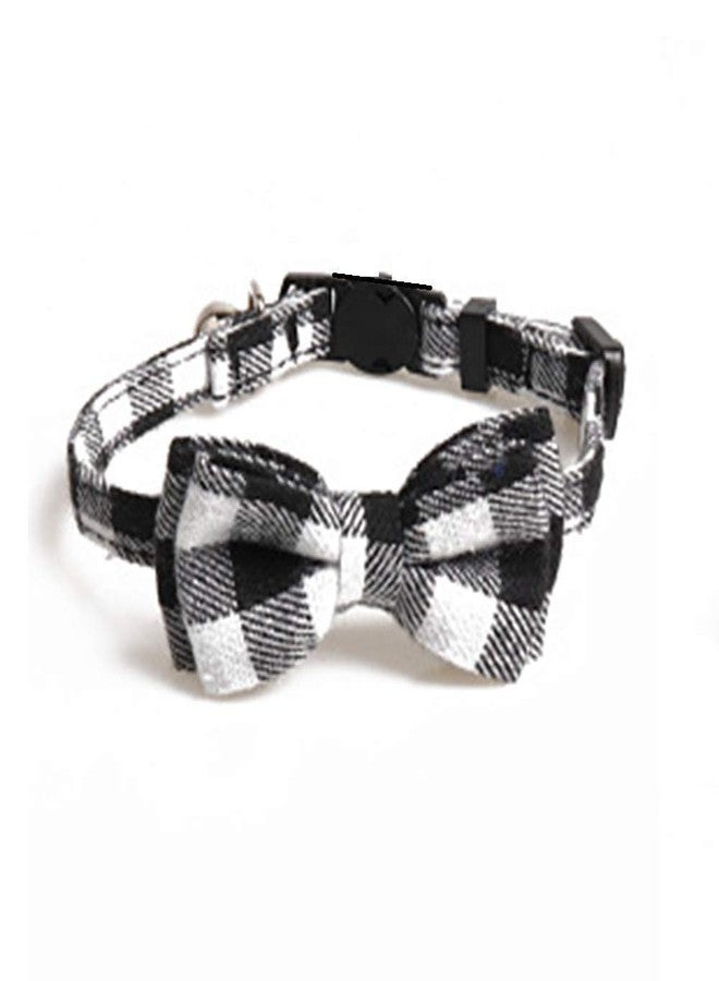 Pets Empire Breakaway Cat Collar with Bow Tie and Bell, Cute Plaid Patterns, Kitty Safety Collars -Color May Vary (Pack of 4) - Image 1